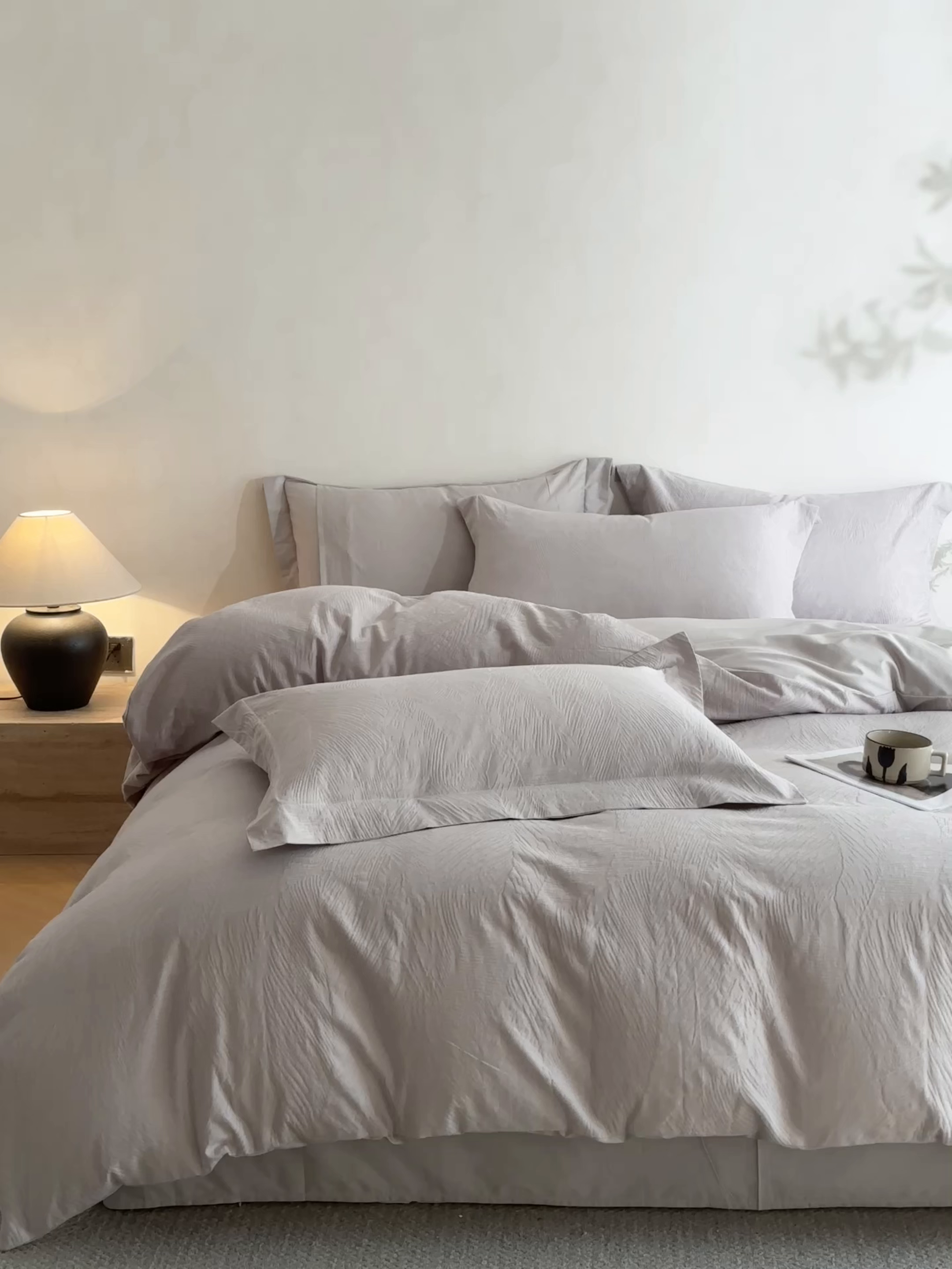 91家纺网 家纺一手货源 找家纺 （总）笙意家纺 2025新款全棉纯棉60水洗亮面浮雕立体提花四件套