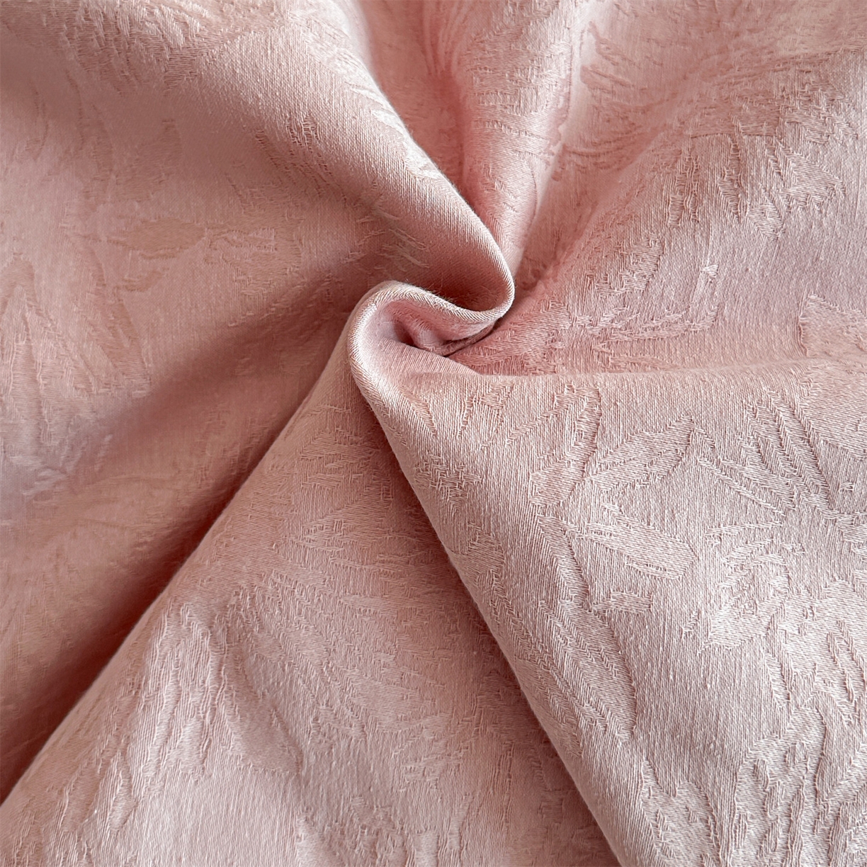 91家纺网 家纺一手货源 找家纺 笙意家纺 2025新款全棉纯棉60水洗亮面浮雕立体提花四件套 梵花绘-浓粉