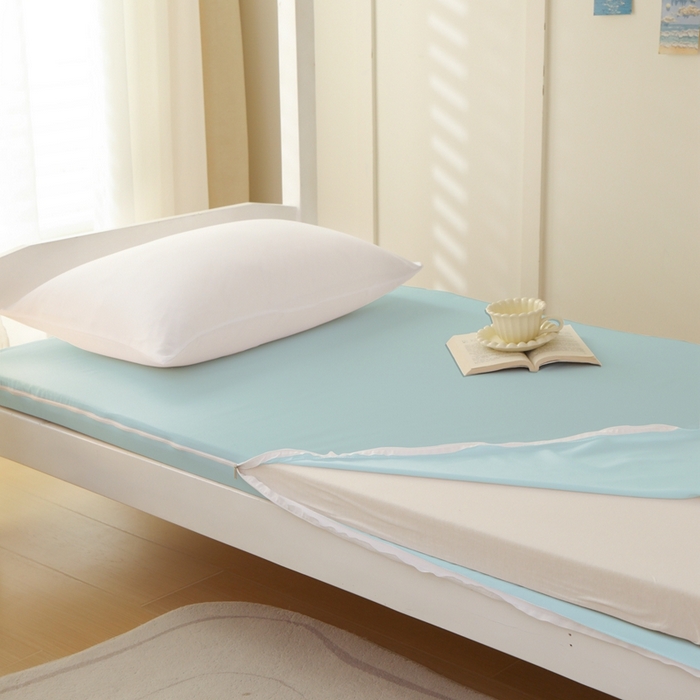 91家纺网 家纺一手货源 找家纺 啊雅家居 2026新款L形拉链全包床垫套学生宿舍家用被褥套 水绿