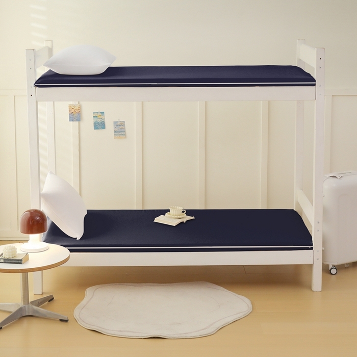 91家纺网 家纺一手货源 找家纺 啊雅家居 2026新款L形拉链全包床垫套学生宿舍家用被褥套 藏青