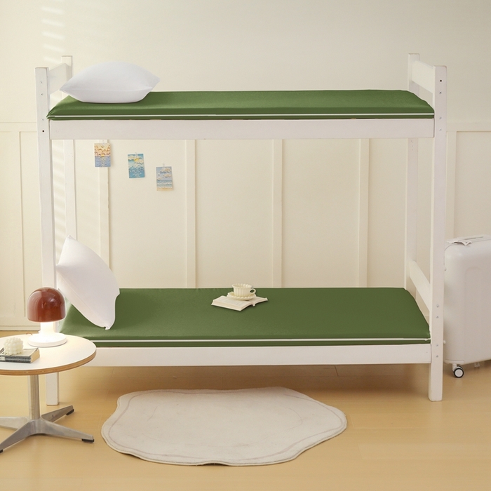 91家纺网 家纺一手货源 找家纺 啊雅家居 2026新款L形拉链全包床垫套学生宿舍家用被褥套 草绿