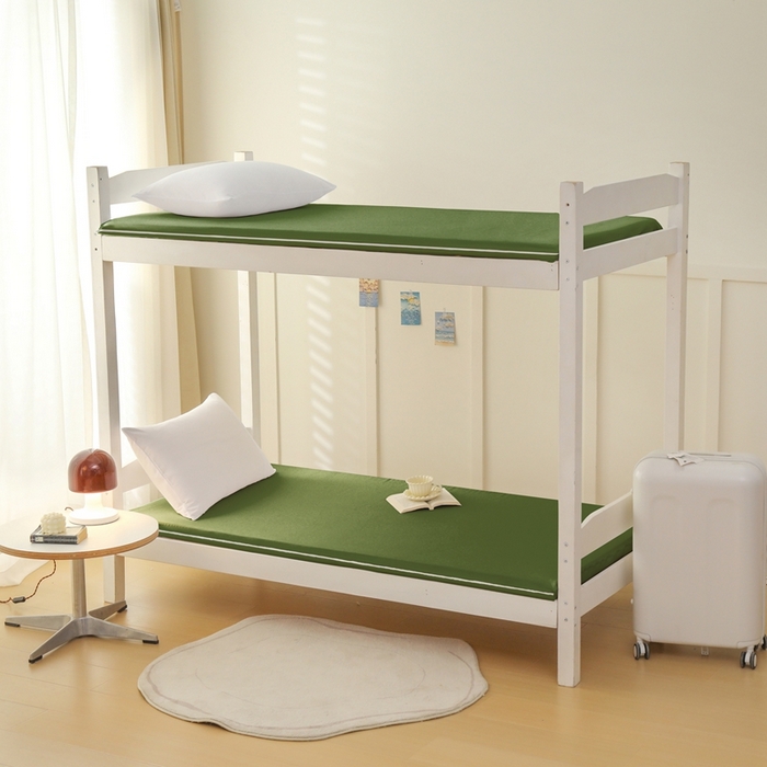 91家纺网 家纺一手货源 找家纺 啊雅家居 2026新款L形拉链全包床垫套学生宿舍家用被褥套 草绿