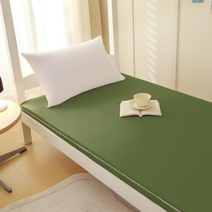 91家纺网 家纺一手货源 找家纺 啊雅家居 2026新款L形拉链全包床垫套学生宿舍家用被褥套 草绿