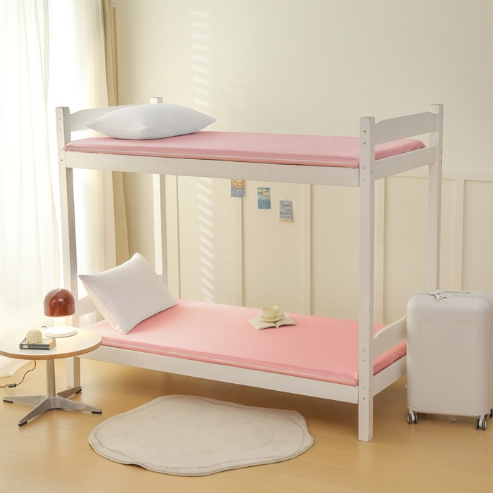 91家纺网 家纺一手货源 找家纺 啊雅家居 2026新款L形拉链全包床垫套学生宿舍家用被褥套 粉色