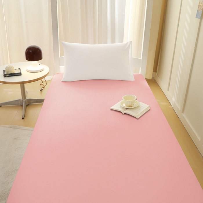 91家纺网 家纺一手货源 找家纺 啊雅家居 2026新款L形拉链全包床垫套学生宿舍家用被褥套 粉色