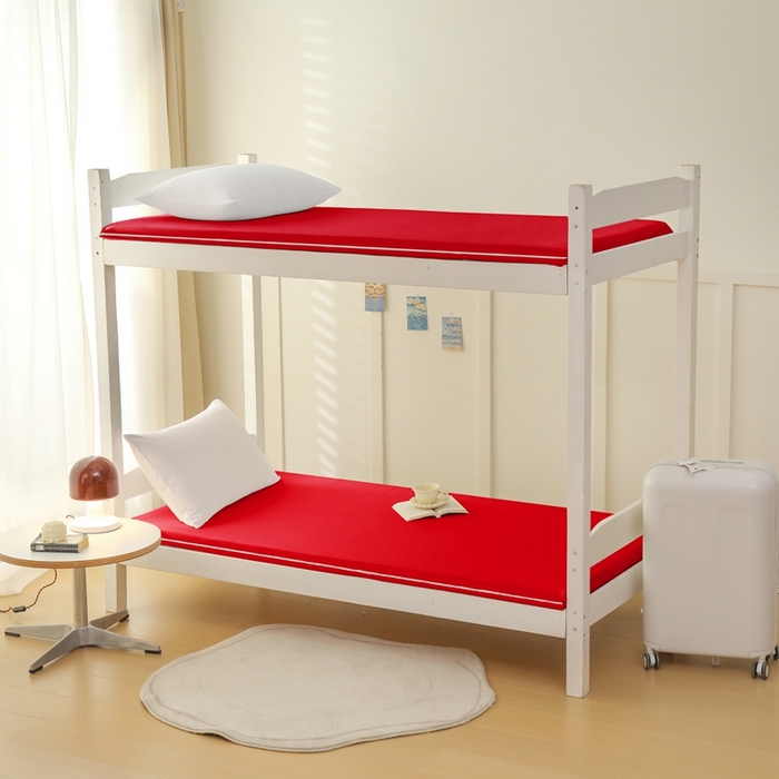 91家纺网 家纺一手货源 找家纺 啊雅家居 2026新款L形拉链全包床垫套学生宿舍家用被褥套 红色