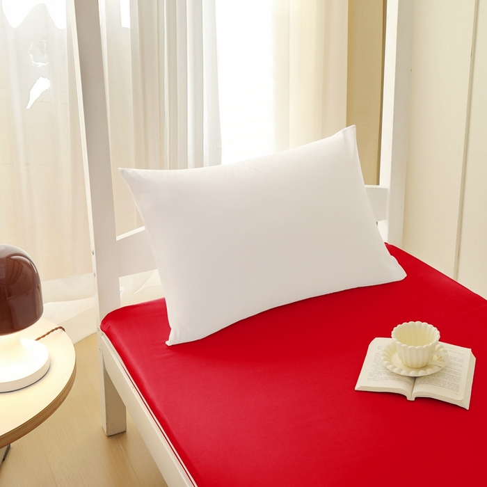 91家纺网 家纺一手货源 找家纺 啊雅家居 2026新款L形拉链全包床垫套学生宿舍家用被褥套 红色