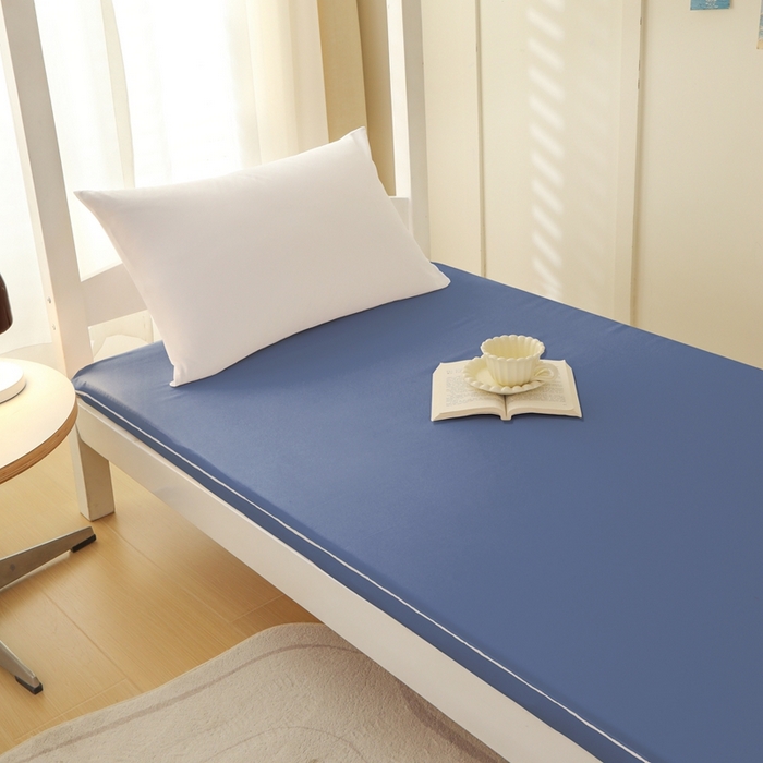 91家纺网 家纺一手货源 找家纺 啊雅家居 2026新款L形拉链全包床垫套学生宿舍家用被褥套 蓝色