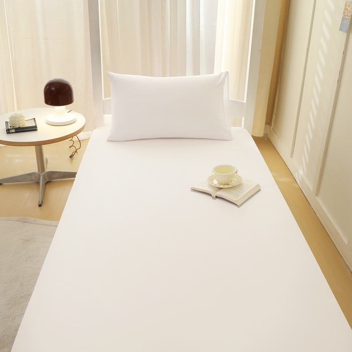 91家纺网 家纺一手货源 找家纺 啊雅家居 2026新款L形拉链全包床垫套学生宿舍家用被褥套 米白