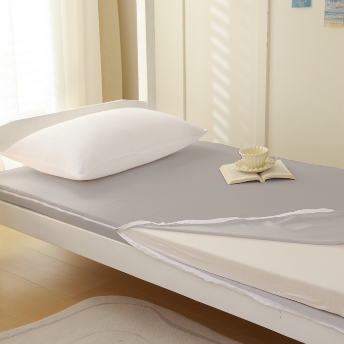 啊雅家居 2026新款L形拉链全包床垫套学生宿舍家用被褥套 浅灰