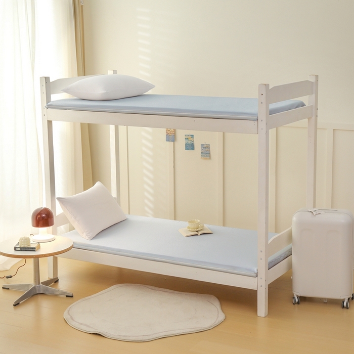 91家纺网 家纺一手货源 找家纺 啊雅家居 2026新款L形拉链全包床垫套学生宿舍家用被褥套 浅蓝灰