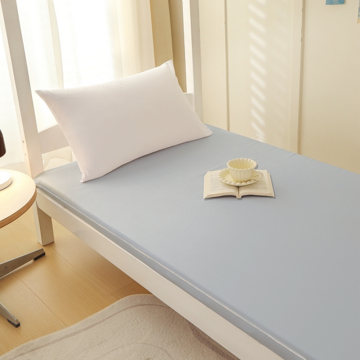 91家纺网 家纺一手货源 找家纺 啊雅家居 2026新款L形拉链全包床垫套学生宿舍家用被褥套 浅蓝灰