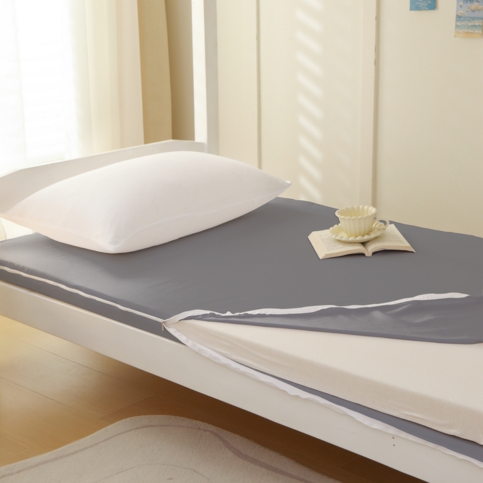 啊雅家居 2026新款L形拉链全包床垫套学生宿舍家用被褥套 深灰