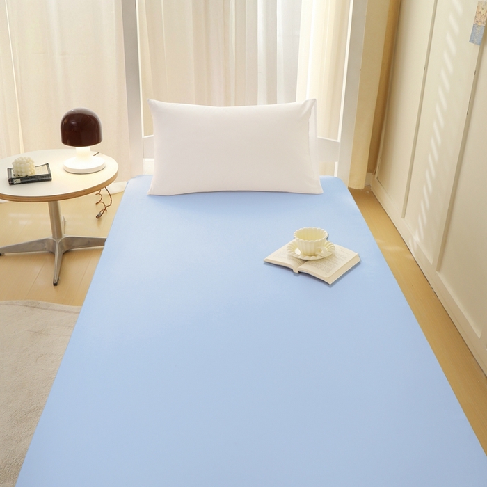 91家纺网 家纺一手货源 找家纺 啊雅家居 2026新款L形拉链全包床垫套学生宿舍家用被褥套 天空蓝