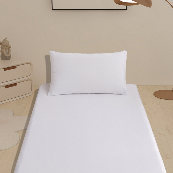 91家纺网 家纺一手货源 找家纺 啊雅家居 2026新款学生宿舍家用双面被褥套床垫套 白色