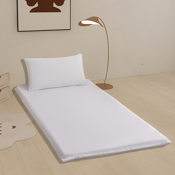 91家纺网 家纺一手货源 找家纺 啊雅家居 2026新款学生宿舍家用双面被褥套床垫套 白色