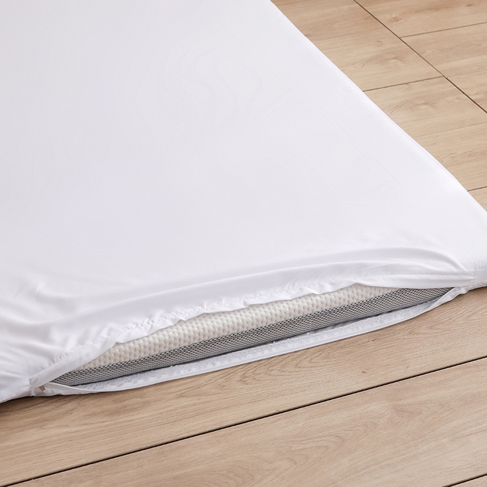 91家纺网 家纺一手货源 找家纺 啊雅家居 2026新款学生宿舍家用双面被褥套床垫套 白色