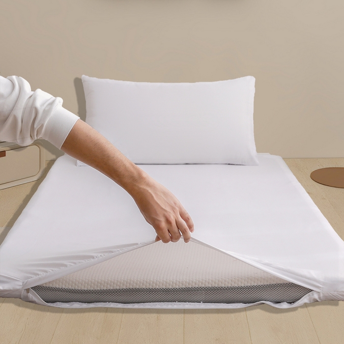 91家纺网 家纺一手货源 找家纺 啊雅家居 2026新款学生宿舍家用双面被褥套床垫套 白色