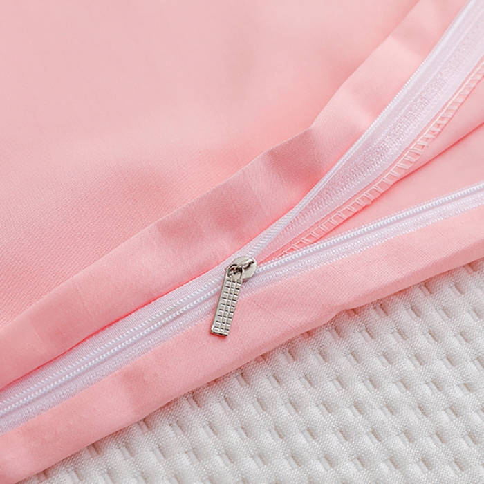 91家纺网 家纺一手货源 找家纺 啊雅家居 2026新款学生宿舍家用双面被褥套床垫套 粉色