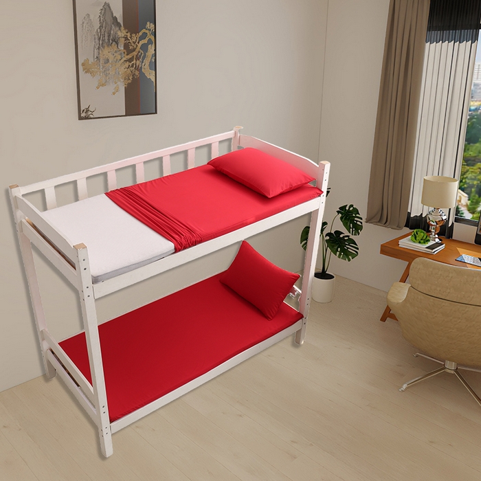 91家纺网 家纺一手货源 找家纺 啊雅家居 2026新款学生宿舍家用双面被褥套床垫套 红色