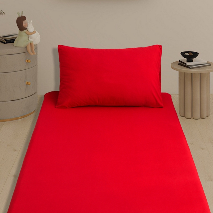 91家纺网 家纺一手货源 找家纺 啊雅家居 2026新款学生宿舍家用双面被褥套床垫套 红色