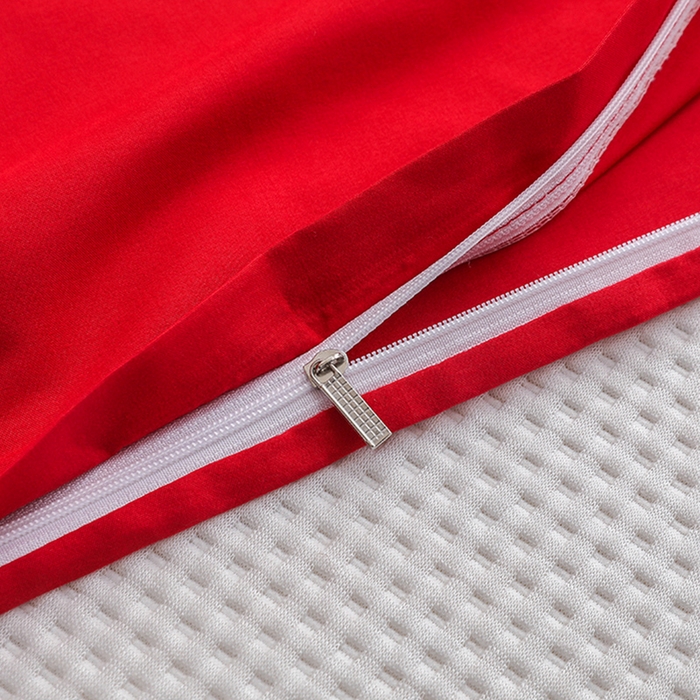 91家纺网 家纺一手货源 找家纺 啊雅家居 2026新款学生宿舍家用双面被褥套床垫套 红色