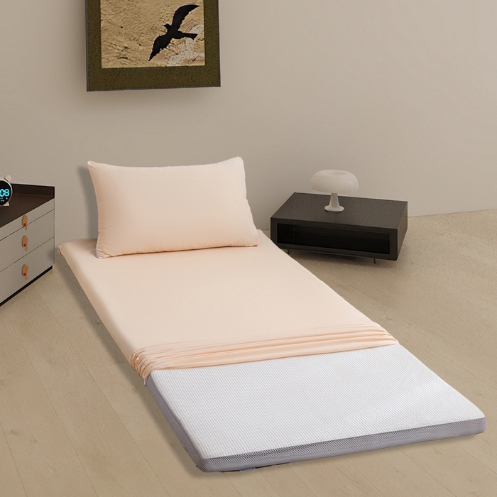 91家纺网 家纺一手货源 找家纺 啊雅家居 2026新款学生宿舍家用双面被褥套床垫套 黄色