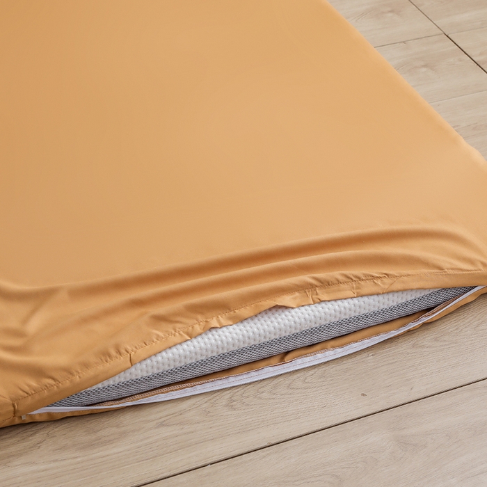 91家纺网 家纺一手货源 找家纺 啊雅家居 2026新款学生宿舍家用双面被褥套床垫套 咖色