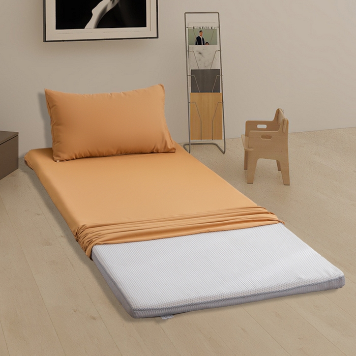 91家纺网 家纺一手货源 找家纺 啊雅家居 2026新款学生宿舍家用双面被褥套床垫套 咖色