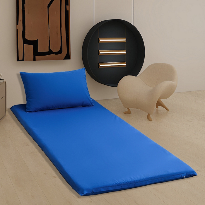 91家纺网 家纺一手货源 找家纺 啊雅家居 2026新款学生宿舍家用双面被褥套床垫套 克莱因蓝