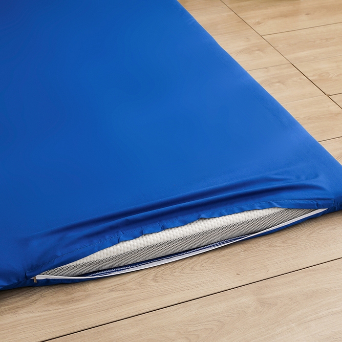 91家纺网 家纺一手货源 找家纺 啊雅家居 2026新款学生宿舍家用双面被褥套床垫套 克莱因蓝