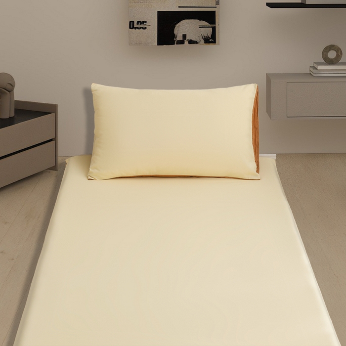 91家纺网 家纺一手货源 找家纺 啊雅家居 2026新款学生宿舍家用双面被褥套床垫套 梦幻黄