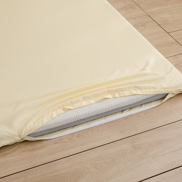 91家纺网 家纺一手货源 找家纺 啊雅家居 2026新款学生宿舍家用双面被褥套床垫套 梦幻黄