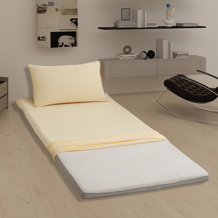 91家纺网 家纺一手货源 找家纺 啊雅家居 2026新款学生宿舍家用双面被褥套床垫套 梦幻黄