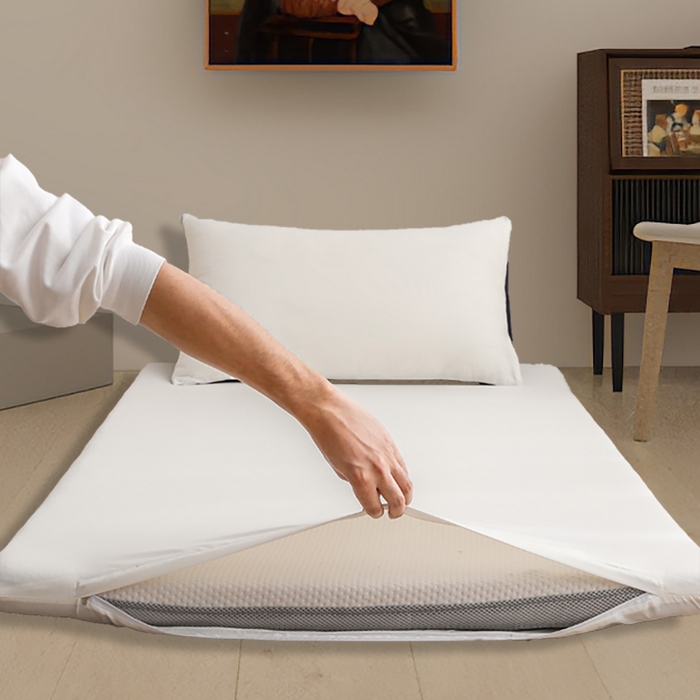 91家纺网 家纺一手货源 找家纺 啊雅家居 2026新款学生宿舍家用双面被褥套床垫套 米白