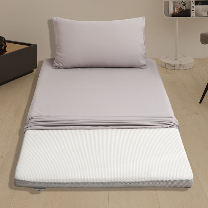 91家纺网 家纺一手货源 找家纺 啊雅家居 2026新款学生宿舍家用双面被褥套床垫套 浅灰