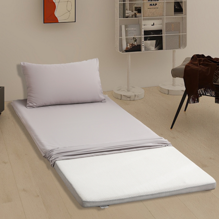 91家纺网 家纺一手货源 找家纺 啊雅家居 2026新款学生宿舍家用双面被褥套床垫套 浅灰