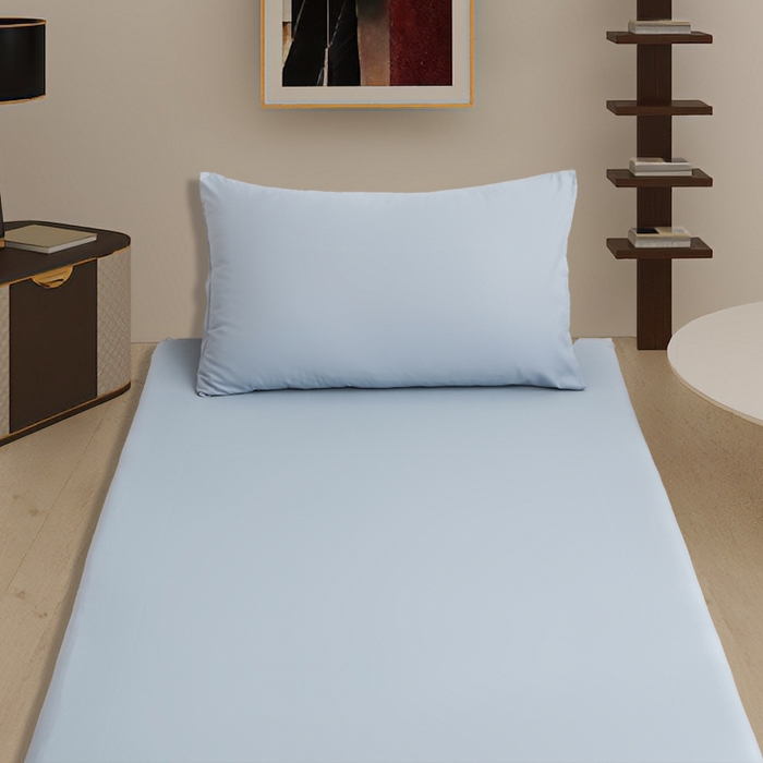 91家纺网 家纺一手货源 找家纺 啊雅家居 2026新款学生宿舍家用双面被褥套床垫套 浅蓝灰