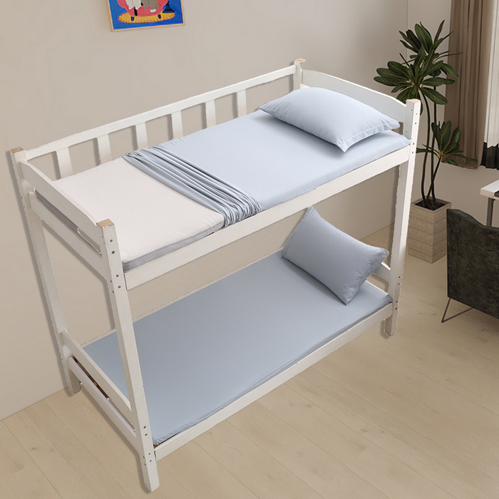 91家纺网 家纺一手货源 找家纺 啊雅家居 2026新款学生宿舍家用双面被褥套床垫套 浅蓝灰