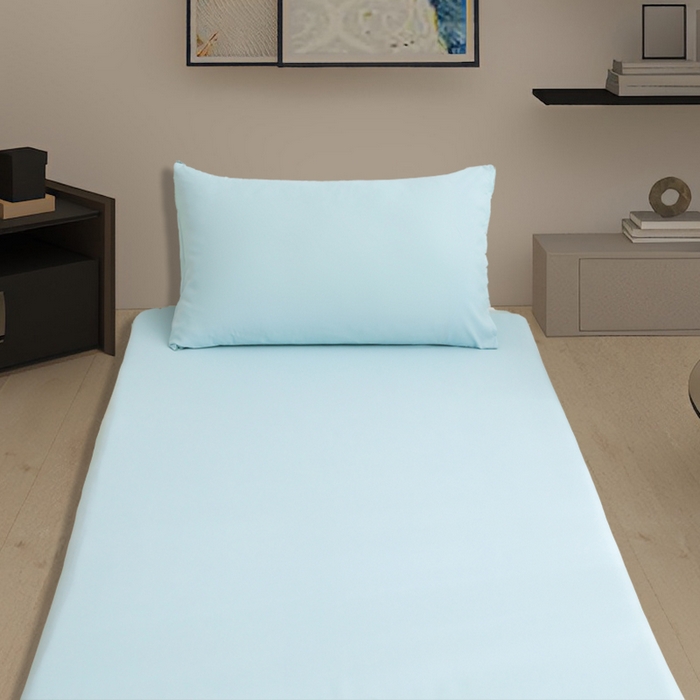 91家纺网 家纺一手货源 找家纺 啊雅家居 2026新款学生宿舍家用双面被褥套床垫套 水绿