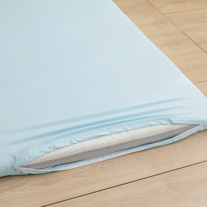 91家纺网 家纺一手货源 找家纺 啊雅家居 2026新款学生宿舍家用双面被褥套床垫套 水绿