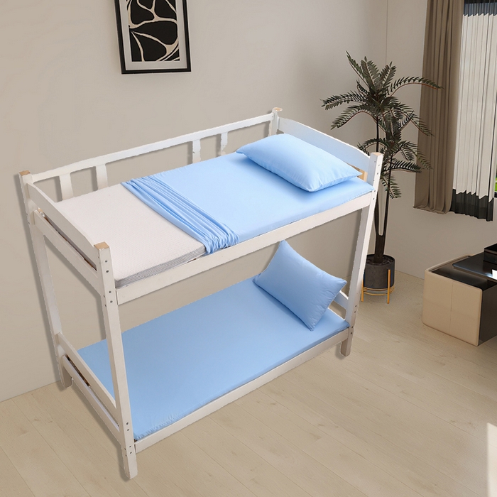 91家纺网 家纺一手货源 找家纺 啊雅家居 2026新款学生宿舍家用双面被褥套床垫套 天空蓝