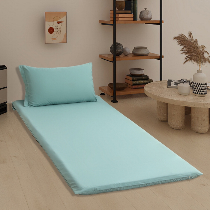 91家纺网 家纺一手货源 找家纺 啊雅家居 2026新款学生宿舍家用双面被褥套床垫套 星蓝