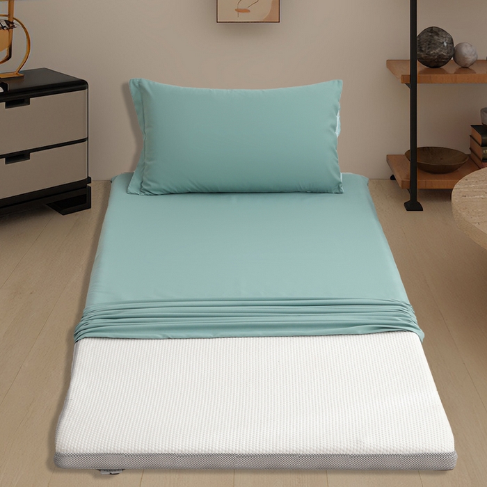 91家纺网 家纺一手货源 找家纺 啊雅家居 2026新款学生宿舍家用双面被褥套床垫套 星蓝