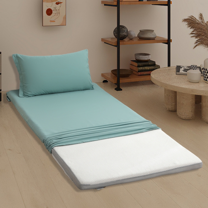 91家纺网 家纺一手货源 找家纺 啊雅家居 2026新款学生宿舍家用双面被褥套床垫套 星蓝