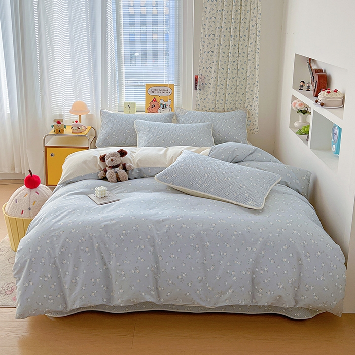 91家纺网 家纺一手货源 找家纺 （总）羽爱家纺 2025新款A类全棉印花水洗床盖四件套系列