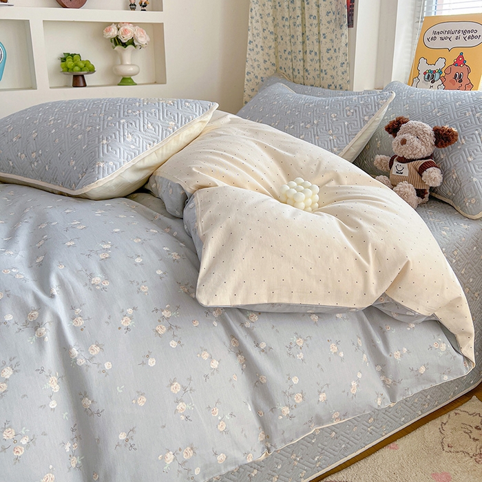 91家纺网 家纺一手货源 找家纺 （总）羽爱家纺 2025新款A类全棉印花水洗床盖四件套系列