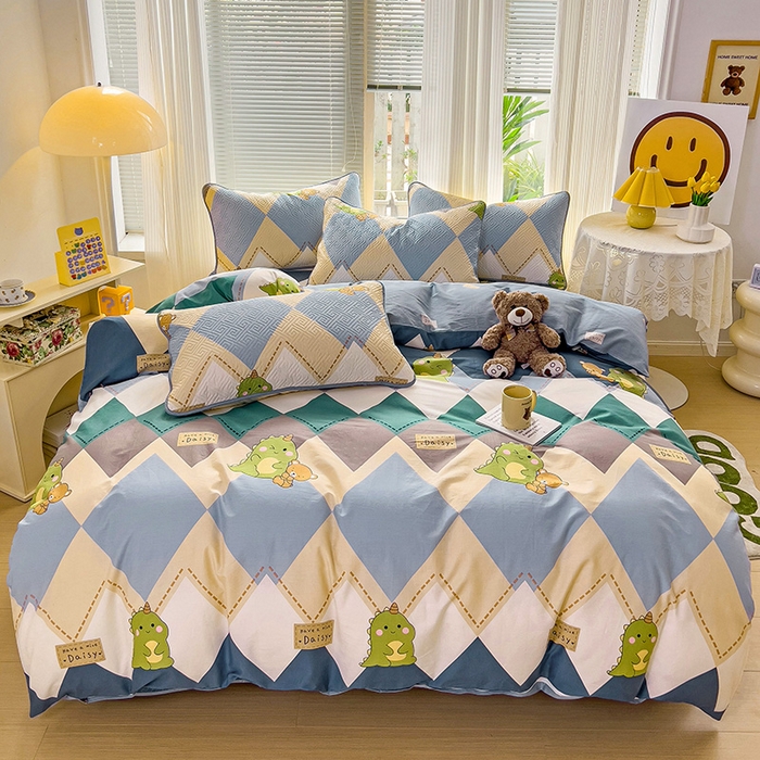 91家纺网 家纺一手货源 找家纺 （总）羽爱家纺 2025新款A类全棉印花水洗床盖四件套系列