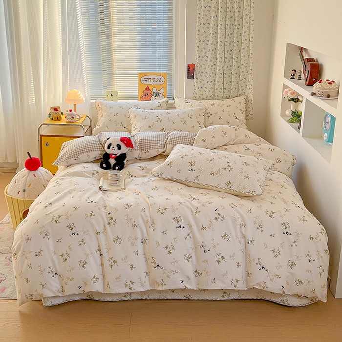 91家纺网 家纺一手货源 找家纺 （总）羽爱家纺 2025新款A类全棉印花水洗床盖四件套系列