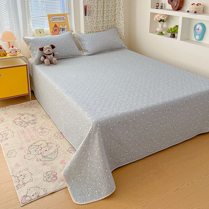 91家纺网 家纺一手货源 找家纺 羽爱家纺 2025新款A类全棉印花水洗床盖四件套系列 薄荷碎